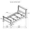 Coaster Fine Furniture 202441TB1 Louis Philippe - Twin Sleigh Headboard & Footboard, Box 1 of 2 - White