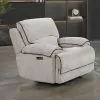 New Classic U5861-13P2-LBR Camden - Glider Recliner With Power Headrest & Footrest - Beige / Brown