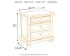 Ashley Furniture B697-92 Porter - Two Drawer Night Stand - Dark Brown