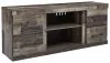 Ashley Furniture EW0200-268 Derekson - LG TV Stand w/Fireplace Option - Multi Gray