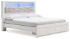 Ashley Furniture B2640B30 Altyra - King Upholstered Bookcase Bed With Storage - White