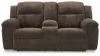 Ashley Furniture 3740794 Frohn - Dbl Reclining Loveseat With Console - Chocolate