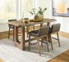 Ashley Furniture D974/13/124(2) Cabalynn - 5 Pc. - Rectangular Dining Room Counter Table, 4 Upholstered Barstools - Light Brown