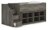 Ashley Furniture B4480B25 Ashley Furniture B4480B25 Frandern - Twin Loft Bed With 2 Bookcase Storages - Gray