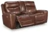 Ashley Furniture PCU1210218 Ashley Furniture PCU1210218 Bexhurst - Power Reclining Loveseat With Console / Adjustable Headrest - Mahogany