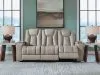 Ashley Furniture PC8330589 Elevate Edges - Reclining Sofa With Drop Down Table - Coin