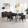 ACME DN06880 Estella - Round Dining Table With Natural Marble Top - Black Top & Walnut
