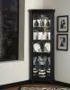 Pulaski Furniture 21220 PFC Curios - Lighted 4 Shelf Corner Curio Cabinet - Oxford Black