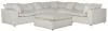 Jackson Furniture Industries 4445/31/59/28/6-11 Jackson Furniture Industries 4445/31/59/28/6-11 Posh - 6 Piece Modular Sectional With 2 Armless, 3 Corners, 1 Cocktail Ottoman - Porcelain