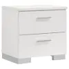 CoasterEssence 203500KE-S4L Felicity - 4 Piece Eastern King Bedroom Set - White Gloss