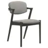 CoasterEssence 115112 Stevie - Padded Wood Dining Arm Chair (Set of 2) - Black