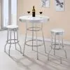 CoasterEveryday 2300 Retro - Round 1950's Bistro Pub Height Bar Table - White
