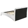 CoasterEssence 300345KE Jeremaine - Upholstered Eastern King Sleigh Bed - White