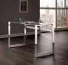 CoasterEssence 800746 Hartford - Glass Top Writing Desk - Chrome