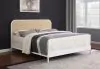 Coaster Fine Furniture 360301KE Amherst - Radio Weave Rattan Metal Eastern King Bed - White