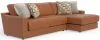 Jackson Furniture Industries 5045/63/76-26 Minori - Italian Leather 2 Piece Sofa / Chaise With RSF Chaise - Whiskey