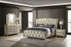 Coaster Fine Furniture 222661KE-S4 Lorient - 4 Piece Eastern King Bedroom Set - Ivory And Camel