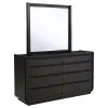 Coaster Fine Furniture 222493M Leandro - 8-Drawer Bedroom Dresser With Mirror - Burnished Black