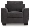 Benchcraft® 63101/20/14 Loreo - 2 Pc. - Chair, Ottoman - Ebony