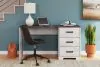 Ashley Furniture H4121-34 Shawburn - Home Office Desk - White / Dark Charcoal Gray