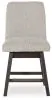 Ashley Furniture D984-124 Burkhaus - Upholstered Swivel Barstool (Set of 2) - Beige / Dark Brown