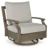 Ashley Furniture P701-821 Rainier Ranch - Swivel Glider Chair With Cushion - Brown / Beige
