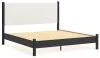 Ashley Furniture B2616/231/36/58/56/B100-14 Ashley Furniture B2616/231/36/58/56/B100-14 Cadmori - 5 Pc. - Dresser, Mirror, King Upholstered Panel Bed - Black / White