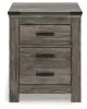 Ashley Furniture B4480-92 Frandern - Two Drawer Night Stand - Gray
