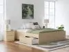 Ashley Furniture EB9632B20 Ashley Furniture EB9632B20 Onita - King Platform Bed With 1 Side Storage - Natural