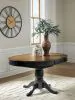 Ashley Furniture PCD619-48 Clorazi - Oval Dining Room Butterfly Extension Table - Black / Brown