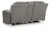 Ashley Furniture PC8350518 Mixed Motion - Power Reclining Loveseat With Console / Adjustable Headrest - Shadow