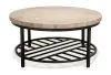 Riverside Furniture 77701 Capri - Round Cocktail Table - Alabaster Travertine