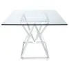 CoasterEssence 109451 Beaufort - Rectangular Glass Top Dining Table - Chrome