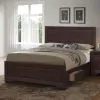 CoasterEveryday 204390Q Kauffman - Wood Queen Storage Panel Bed - Dark Cocoa