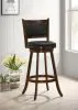 CoasterEssence 101920 Broxton - Upholstered Swivel Bar Chair (Set of 2) - Chestnut