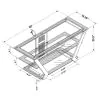 CoasterEssence 701370 Donlyn - 2-Tier Metal TV Stand With Glass Shelves - Black