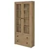 Coaster Fine Furniture 953479 Hawthorne - 4-Shelf Glass Door Tall Cabinet With Drawers - Mango