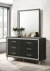 Coaster Fine Furniture 224993M Lucia - 6-Drawer Dresser And Mirror - Black