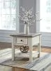 Ashley Furniture T637-3 Bolanburg - Rectangular End Table - White / Brown / Beige