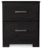 Ashley Furniture B2589-92 Belachime - Two Drawer Night Stand - Charcoal