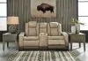 Ashley Furniture 2200318 Ashley Furniture 2200318 Next-Gen Durapella - Power Reclining Loveseat With Console/Adj Headrest - Sand