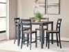 Ashley Furniture D399-223 Ashley Furniture D399-223 Gesthaven - Dining Room Counter Table Set (Set of 5) - Natural / Blue