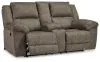 Ashley Furniture 3720394 Laresview - Dbl Reclining Loveseat with Console - Fossil