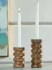 Ashley Furniture A2000735 Emsleyfield - Candle Holder Set (Set of 2) - Tan