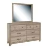 Samuel Lawrence Furniture S496-430 River Creek - Framed Dresser Mirror - River Birch Brown