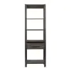 Liberty Furniture 406-HO201 Modern Farmhouse - Leaning Bookcase - Dusty Charcoal