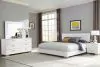 CoasterEssence 203500KW-S4L Felicity - 4 Piece California King Bedroom Set With LED - White High Gloss