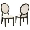 CoasterEssence 115102 Twyla - Oval Back Dining Side Chair (Set of 2) - Dark Cocoa