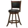 CoasterEssence 101919 Broxton - Upholstered Swivel Counter Chair (Set of 2) - Chestnut