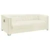 CoasterElevations 505391-S3 Chaviano - 3 Piece Upholstered Track Arm Sofa Set - Pearl White